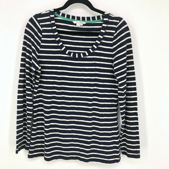 Boden Tops - Boden Striped Cotton Blend Long Sleeve Shirt